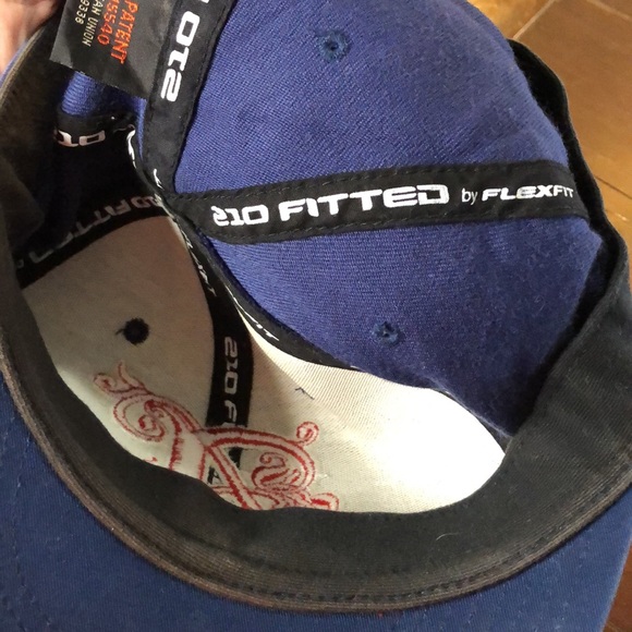 A-lab Clothing Baseball Hat Fits sizes 6 7/8 to 7 1/4  Blue w/Red Embroidery - Picture 5 of 5